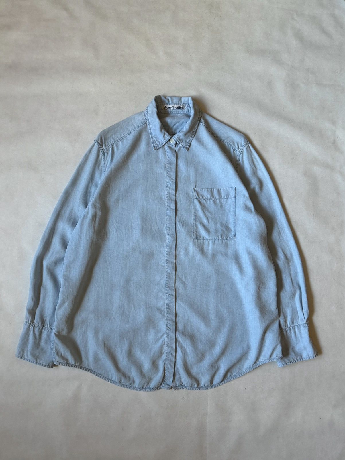 Acne Studios Acne Studios Addle Flu Denim Button Up Casual Shirt Sky Blue Size M / US 6-8 / IT 42-44 - 1 Thumbnail
