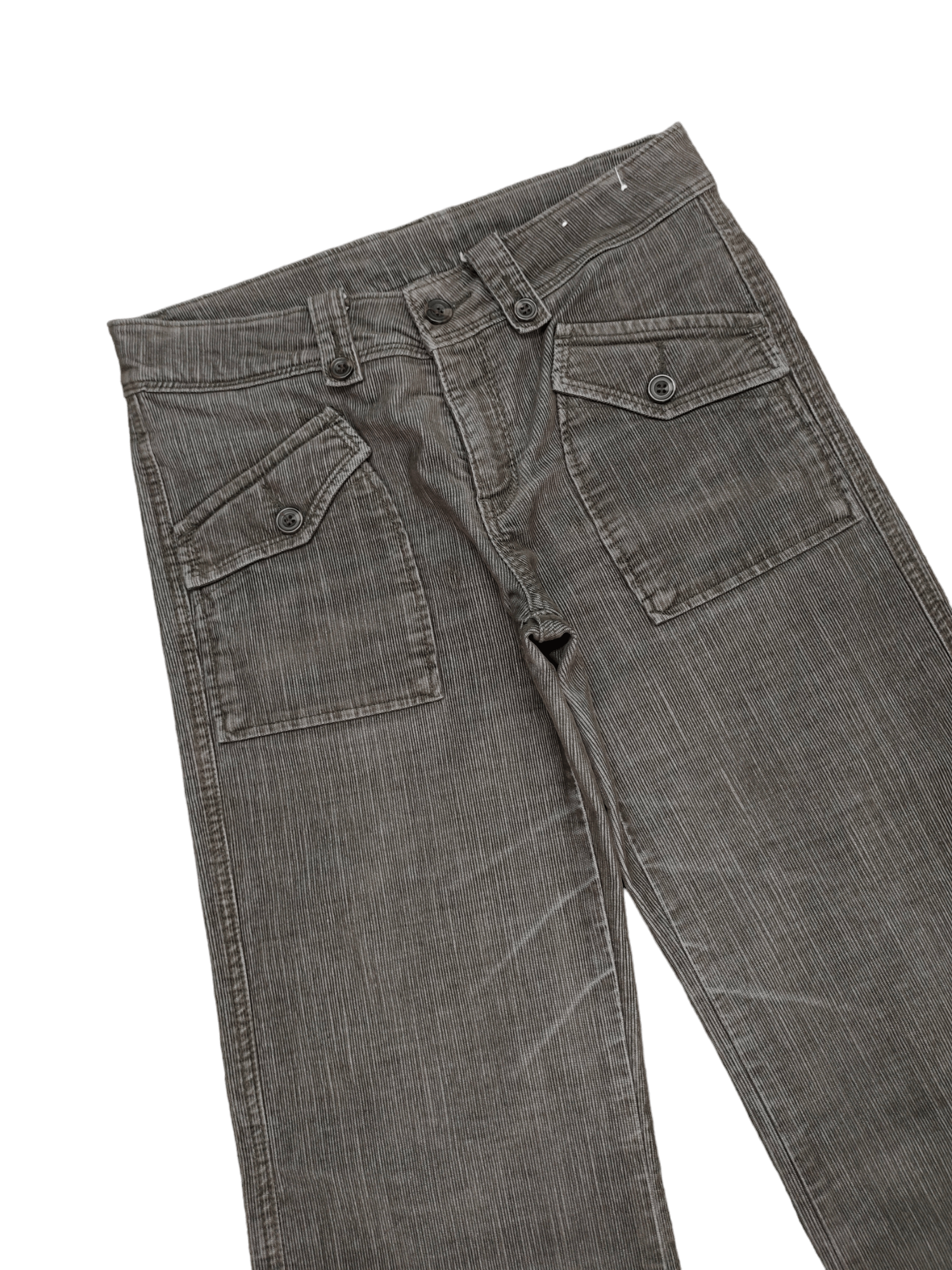 If Six Was Nine Flare Jeans Japan Corduroy Denim Bush Pants Bootcut Y2k Size US 31 - 5 Thumbnail