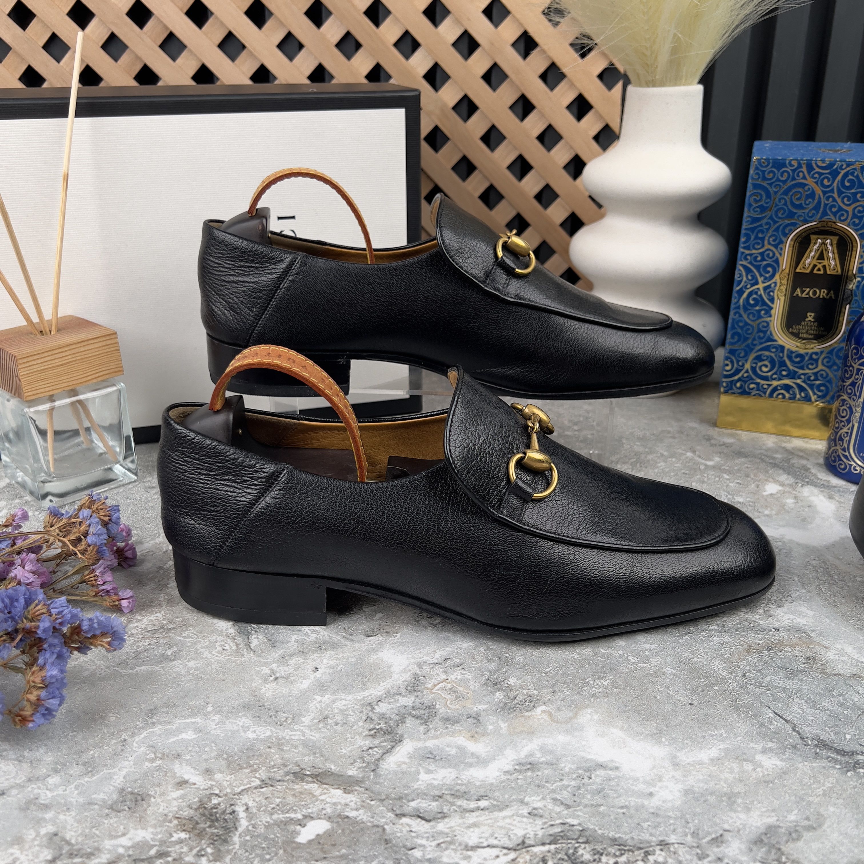 Gucci GUCCI Jordaan Horsebit Collapsible Loafers Leather Size US 8 / EU 41 - 7 Thumbnail