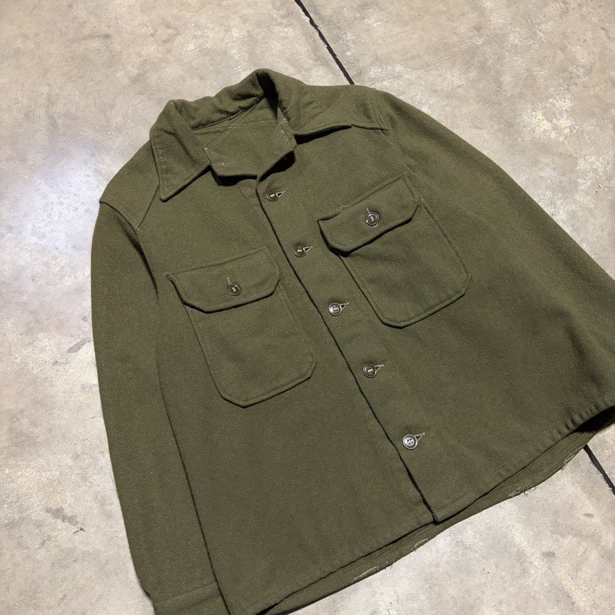 Vintage Vintage Wool Military Shirt Jacket CPO Mackinaw Hunting 80s Size US S / EU 44-46 / 1 - 6 Thumbnail