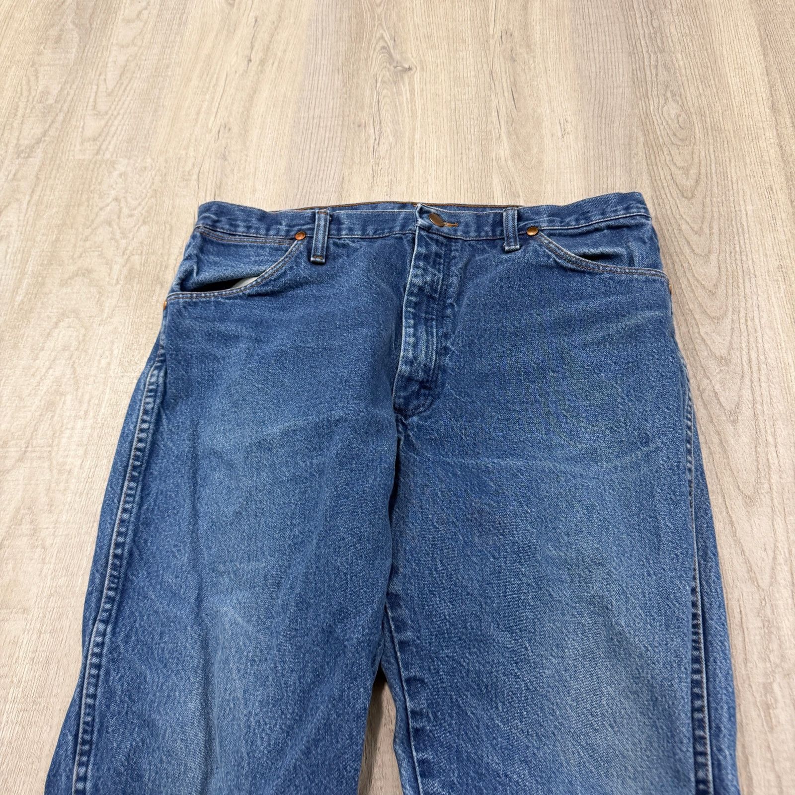 Wrangler Vintage Wrangler Jeans Men's 35x32 Blue 13MWZ Cowboy Cut Size US 35 - 3 Thumbnail