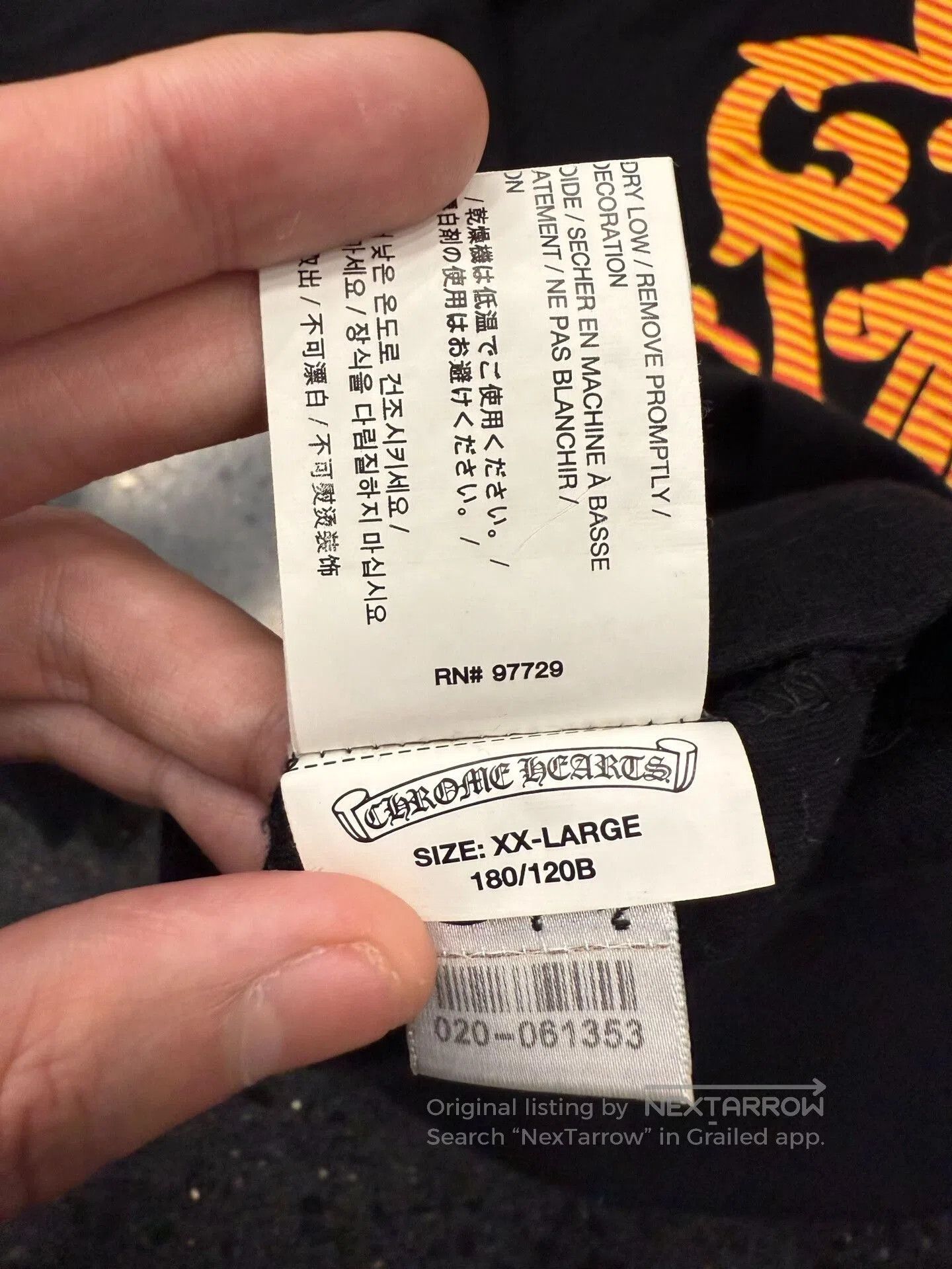 Chrome Hearts Chrome Hearts Black Long Sleeve Orange Print. Size US XXL / EU 58 / 5 - 5 Thumbnail
