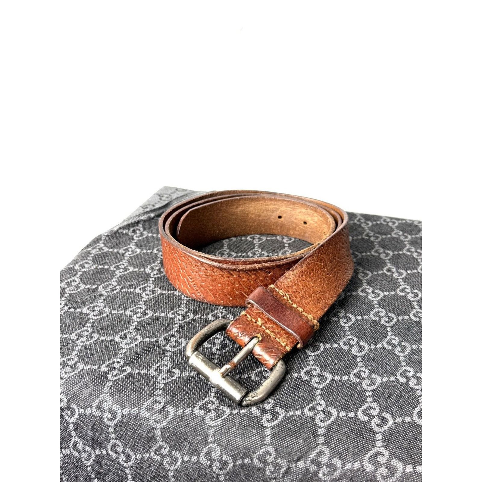 Diesel Y2K Vintage Diesel Leather Belt Hype Size ONE SIZE - 1 Thumbnail