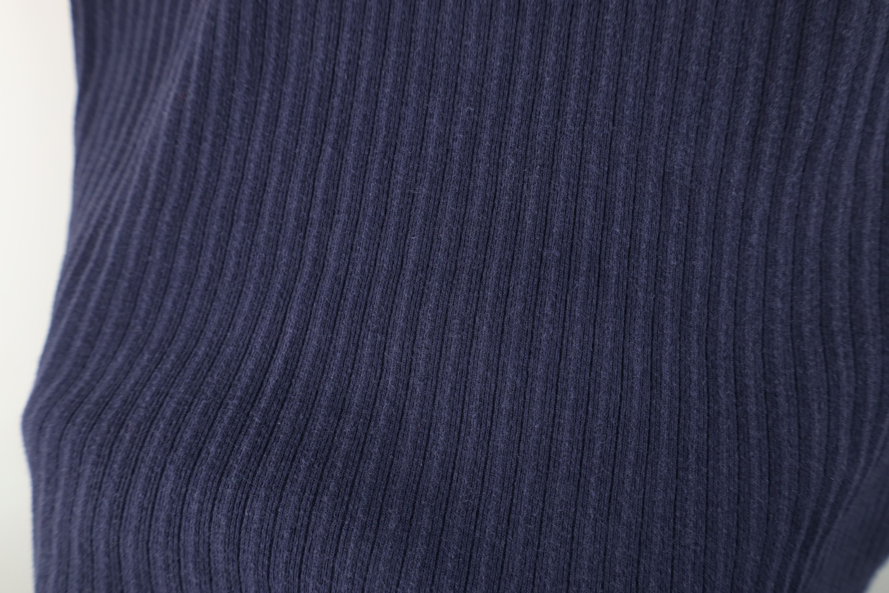 Vintage Vintage 90s Y2K Streetwear Cotton Ribbed Knit T-Shirt Blue Size US L / EU 52-54 / 3 - 7 Thumbnail