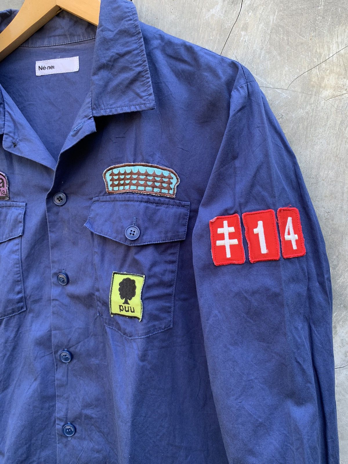 Issey Miyake × Japanese Brand × Ne-Net 2000s Ne-net by Issey Miyake Double Pocket Shirt Size US M / EU 48-50 / 2 - 8 Thumbnail