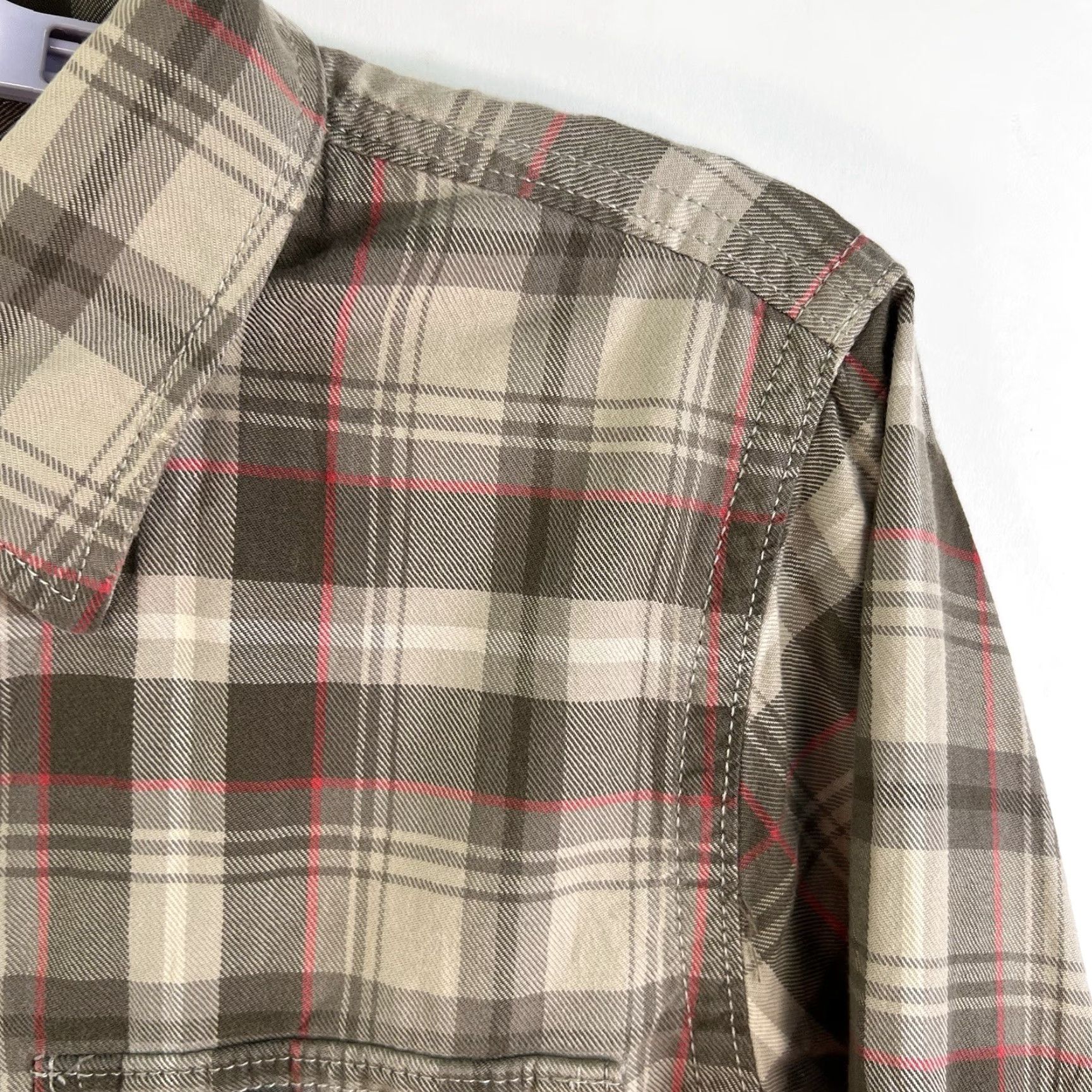Abercrombie & Fitch VINTAGE Abercrombie & Fitch Men's Shirt Long Sleeve Plaid Button-Up Tan Cotton Casual Size L Size US L / EU 52-54 / 3 - 2 Thumbnail