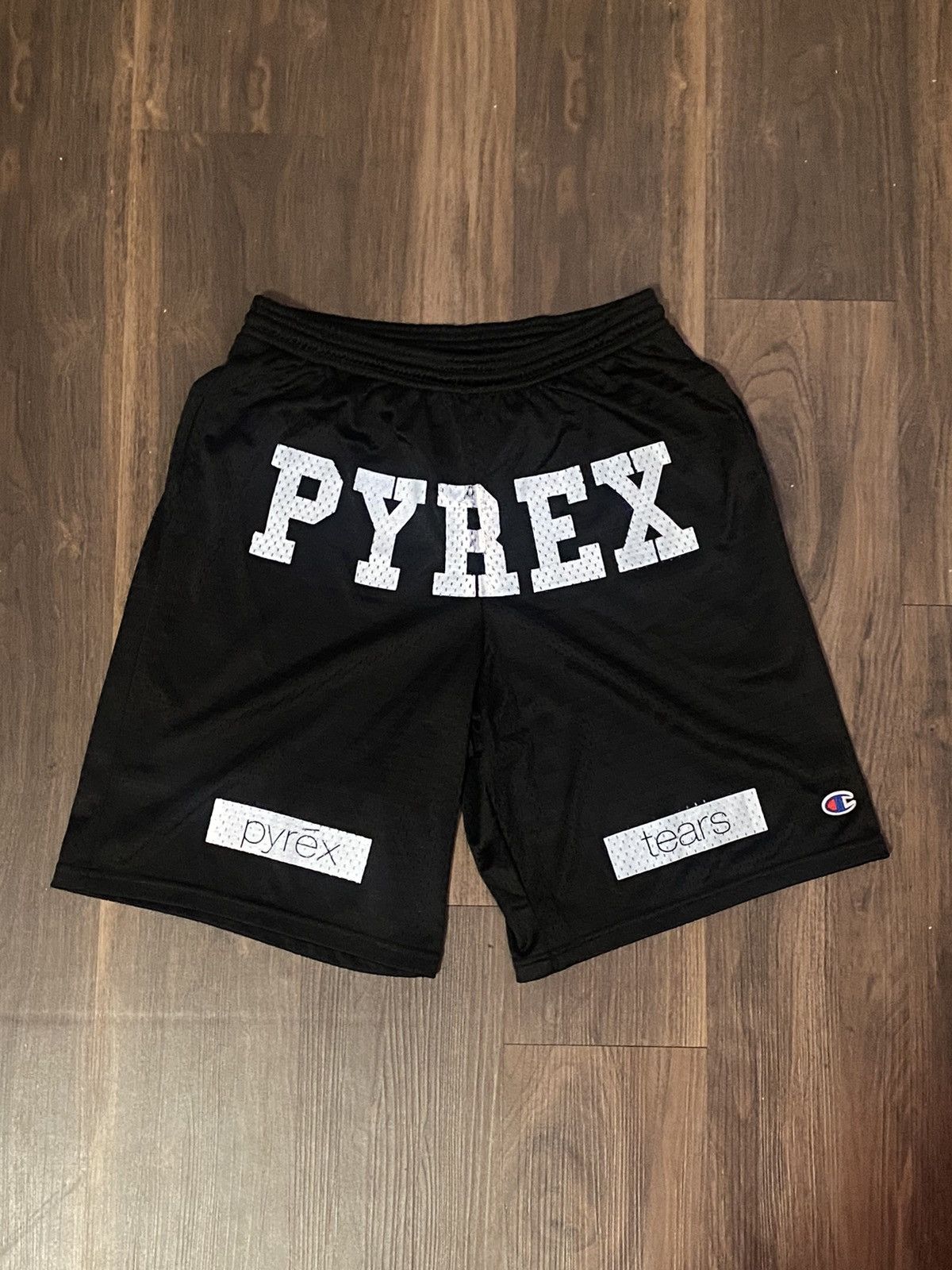 image of Denim Tears X Pyrex Nylon Shorts in Black, Men's (Size 30)