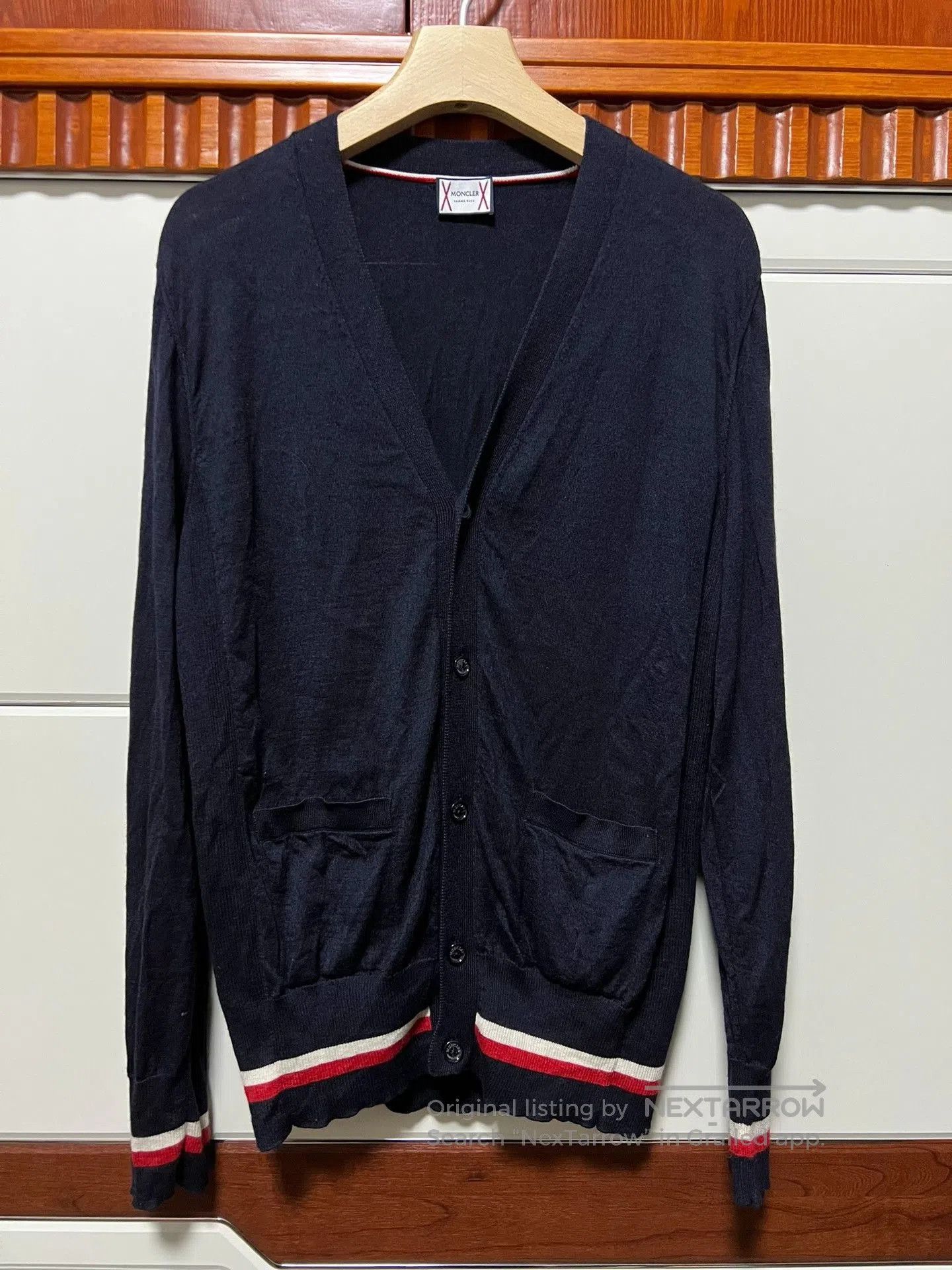 Moncler Gamme Bleu Thom Browne x Moncler Men's Cashmere Cardigan. Size US XL / EU 56 / 4 - 1 Thumbnail