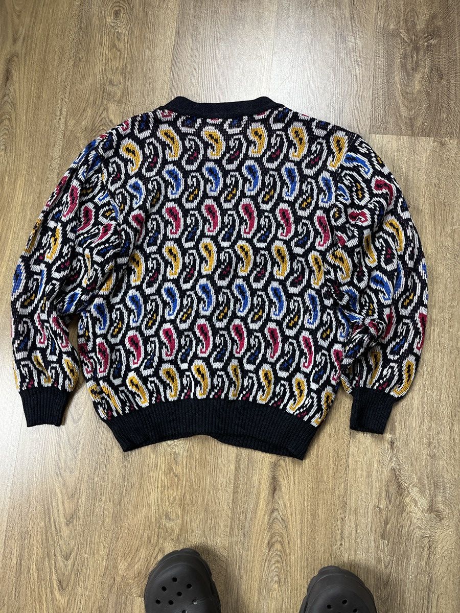 Japanese Brand × Vintage ➕ vintage 80s/90s bandana print wool cardigan Japanese style Size US M / EU 48-50 / 2 - 4 Thumbnail