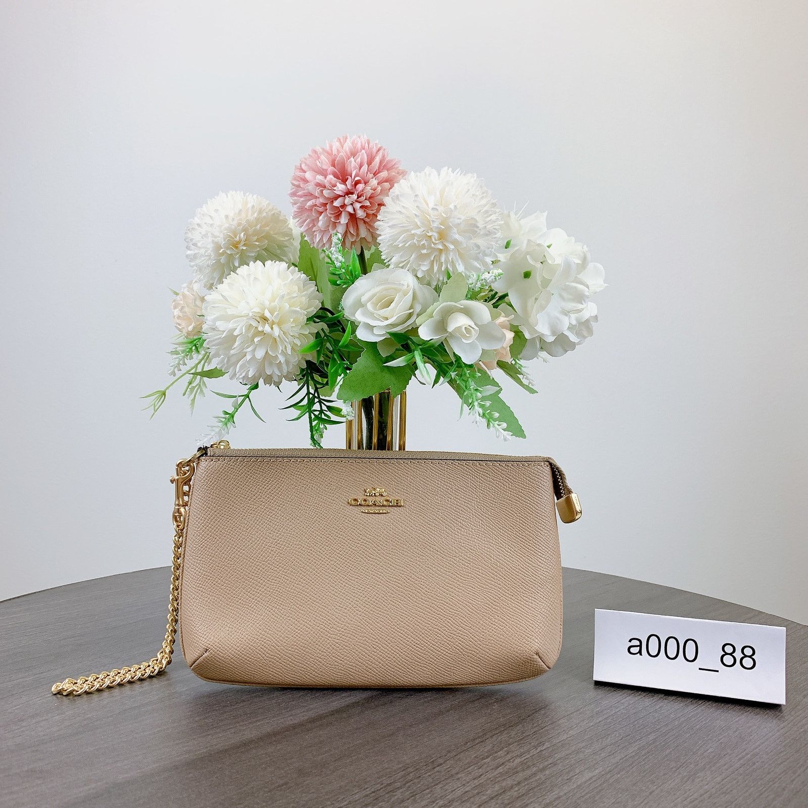 Coach 73044 Large Wristlet IN Taupe