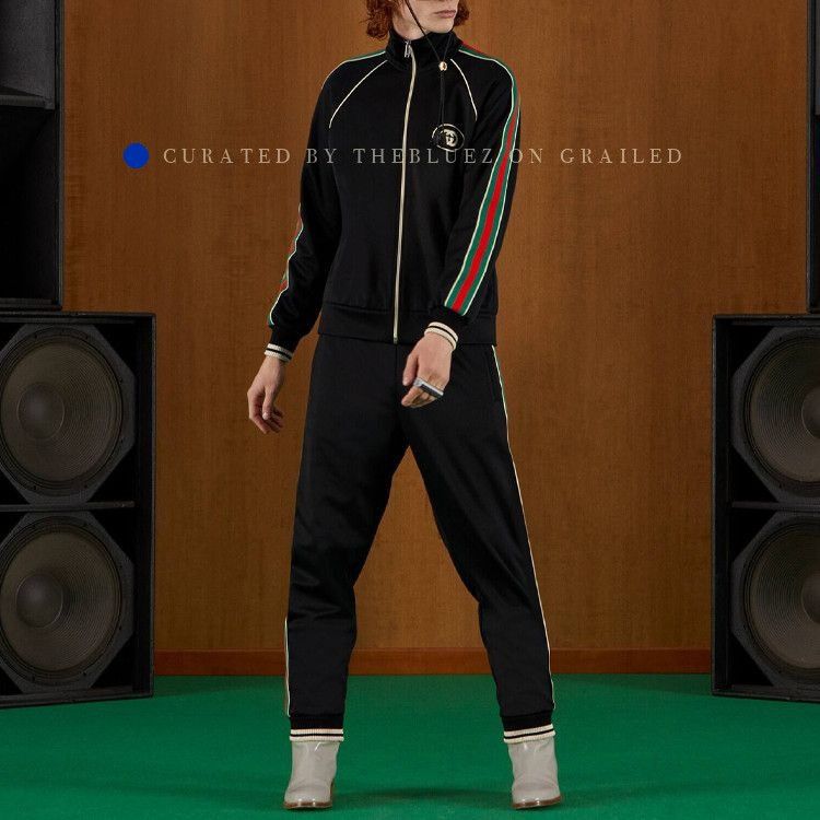 Gucci Web Stripe Track Pants in Black Size US 34 / EU 50 - 1 Thumbnail