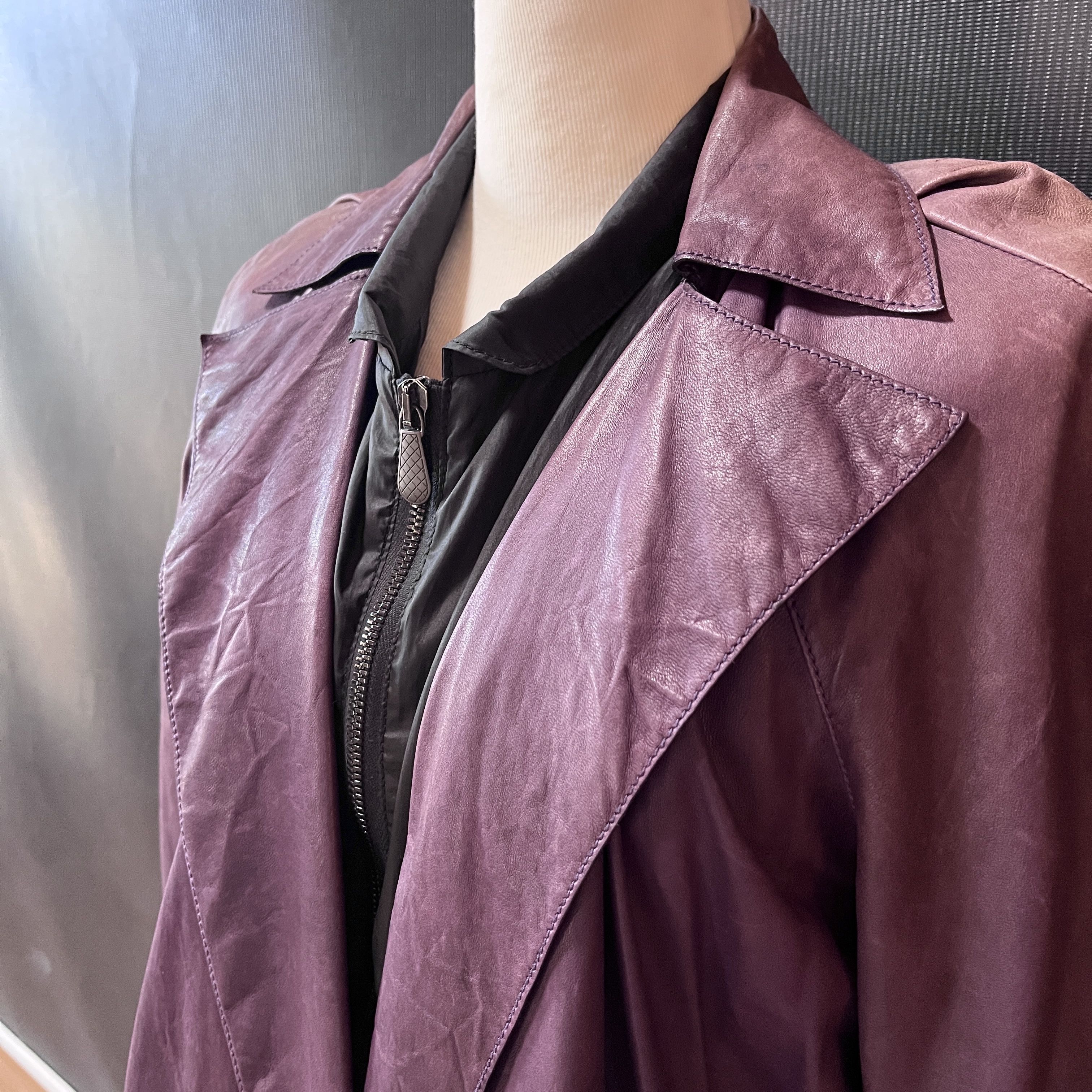 Bottega Veneta Bottega Veneta Tomas Maier Purple Nappa Leather Jacket Size S / US 4 / IT 40 - 2 Thumbnail