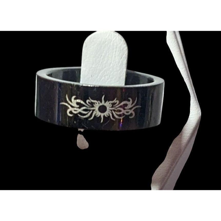 Other Black Stainless Steel Tribal Sun Design 316L Ring Size 10 1/ Size ONE SIZE - 10 Thumbnail