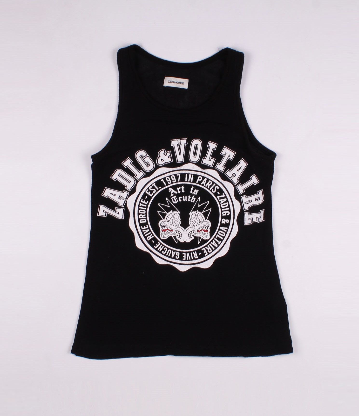 Zadig & Voltaire Zadig & Voltaire Printed Mesh Grunge Tank Top Size XS / US 0-2 / IT 36-38 - 3 Thumbnail