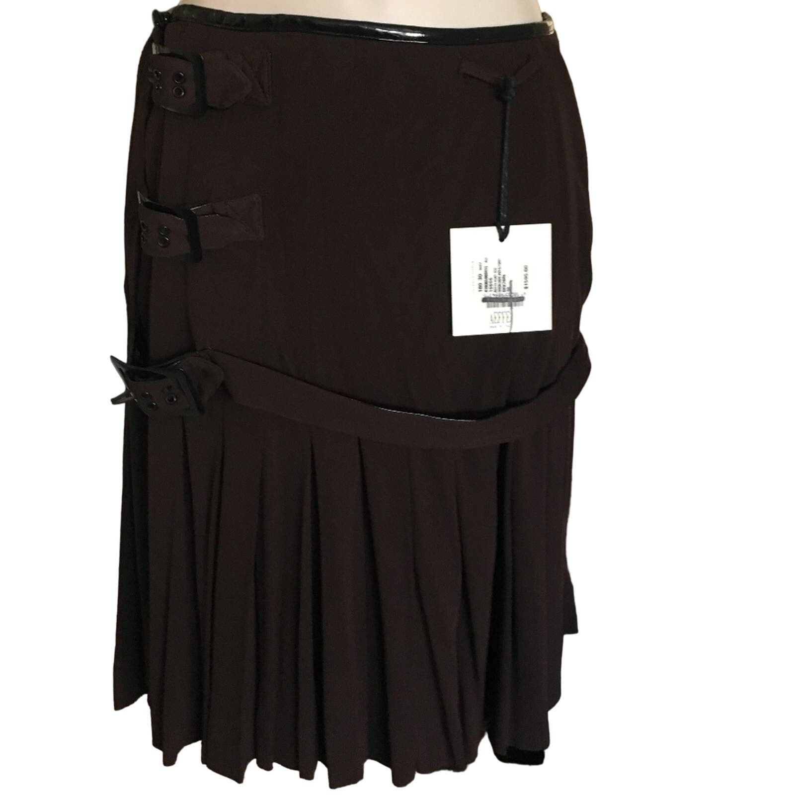Jean Paul Gaultier NWT 90's Jean Paul Gaultier Brown, Black kilt skirt Size 4 Size 27" / US 4 / IT 40 - 1 Thumbnail