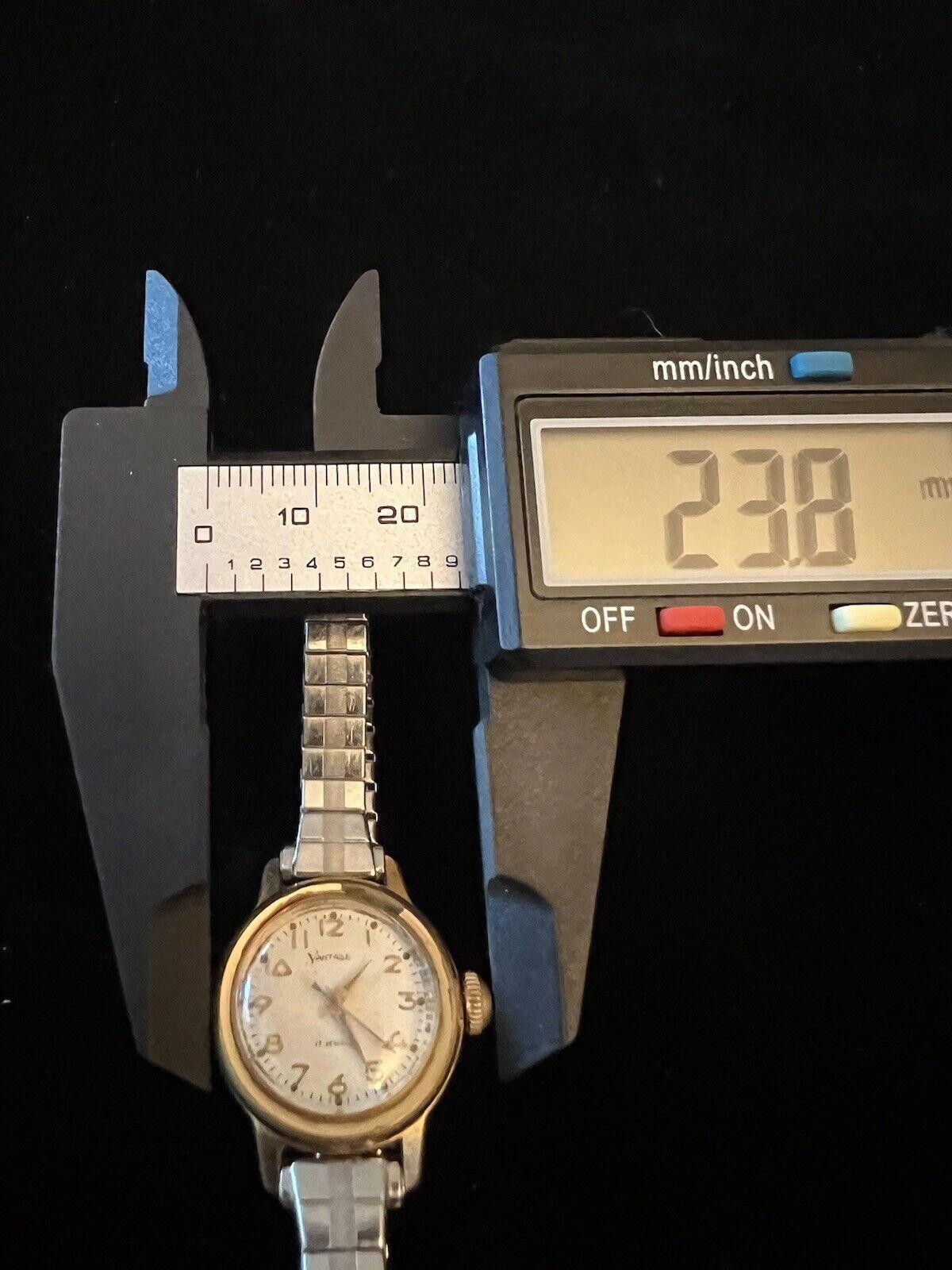 Vintage Vintage Vantage Ladies 21mm 17 Jewel Manual NOT Running Size ONE SIZE - 4 Thumbnail
