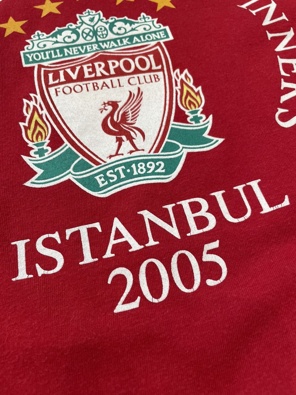 Reebok × Vintage Vintage Reebok Liverpool UEFA 2006 Final Winner Red T-shirt Size US XL / EU 56 / 4 - 3 Thumbnail