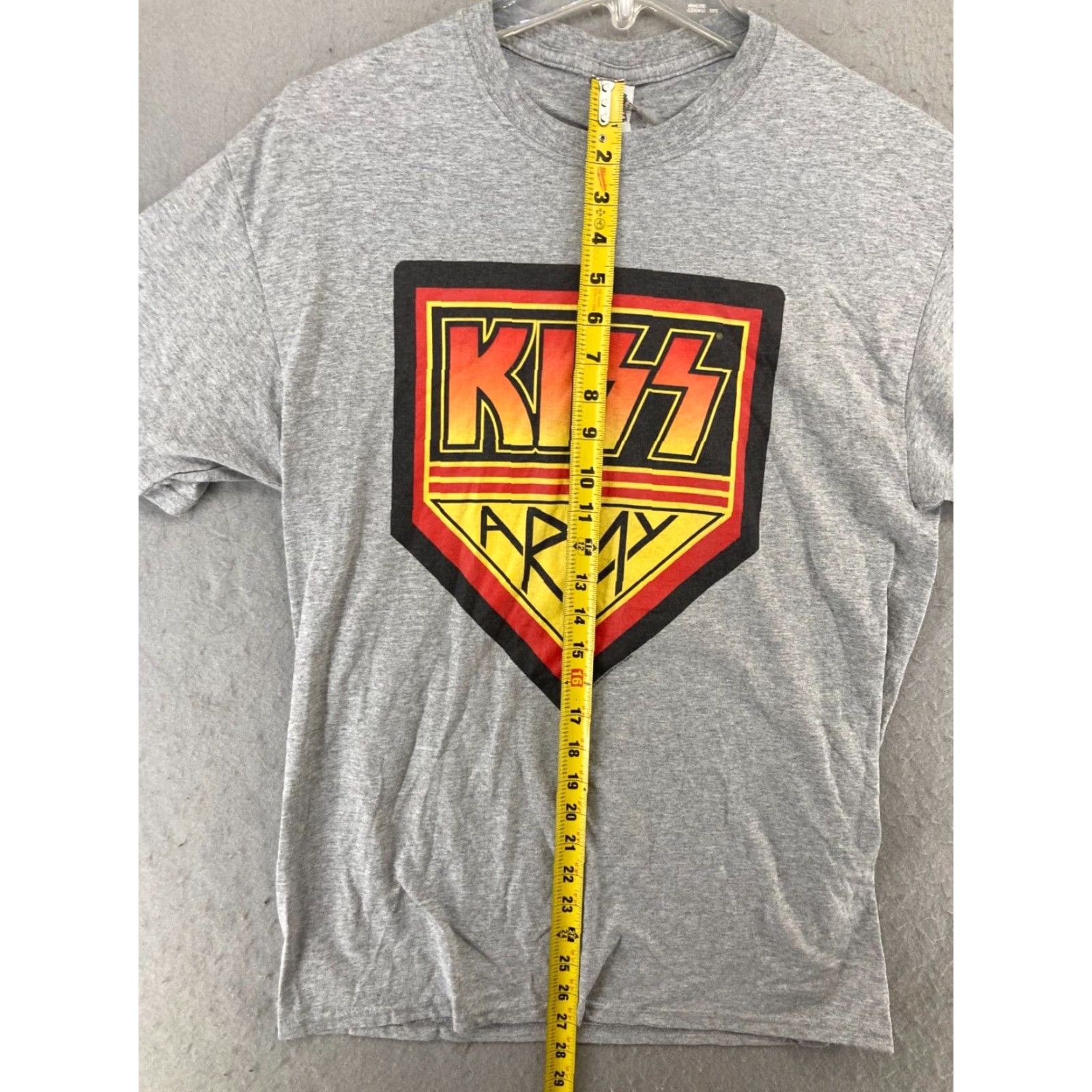 Fruit Of The Loom Kiss Army Mens TShirt Rock N Roll 90s Gray Medium Graphic Print Cotton Blend Fruit of the Loom Shirt Mens Size US M / EU 48-50 / 2 - 3 Thumbnail