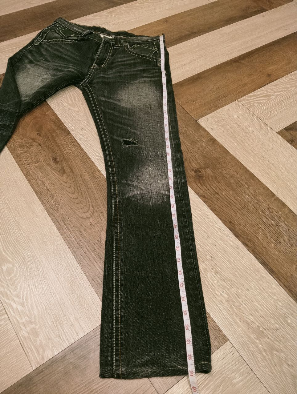 If Six Was Nine TRIM JAPAN DISTRESSED JEANS Size US 30 / EU 46 - 13 Thumbnail