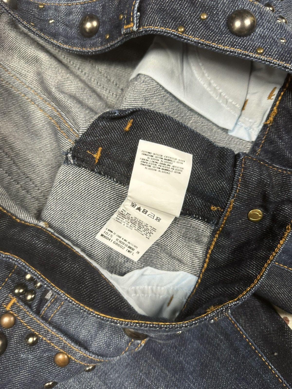 Just Cavalli AW2010 Just Cavalli Studed Jeans Washed Flare Bootcut Denim Size 27" / US 4 / IT 40 - 4 Thumbnail