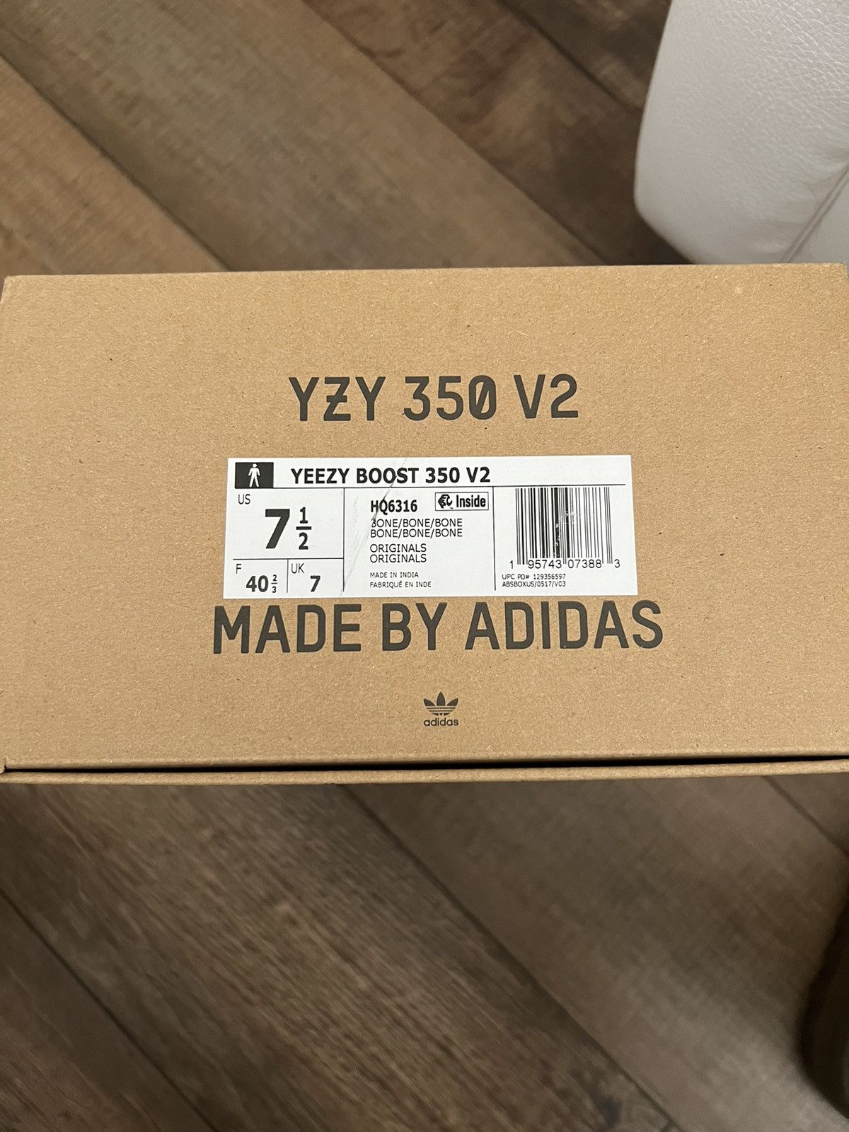 Adidas × Yeezy YEEZY BOOST 350 V2 BONE Size US 7.5 / EU 40-41 - 5 Thumbnail