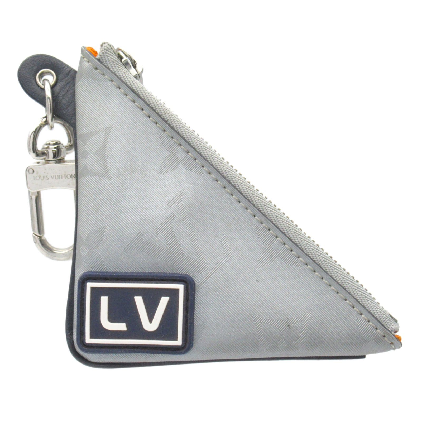 Louis Vuitton Porto Clef Pouch Key Coin Purse Case Others Monogram Satellite  Gray