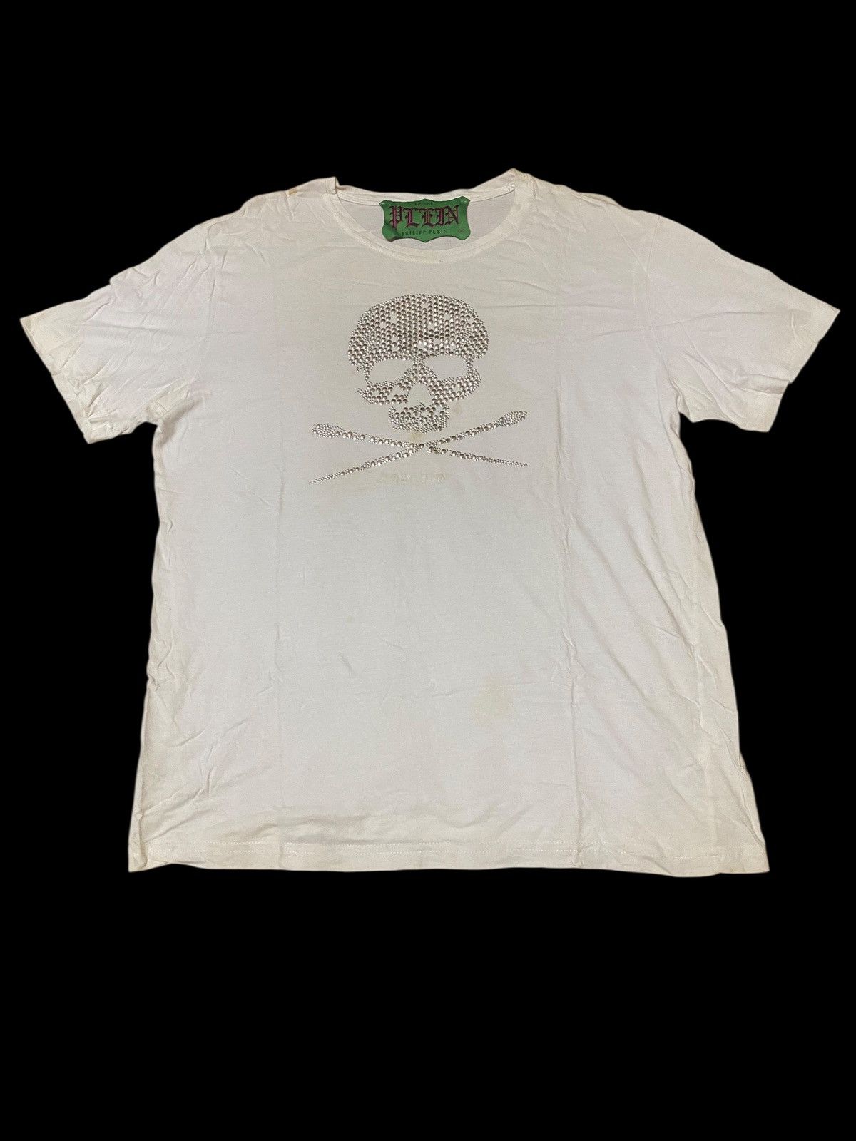 Philipp Plein Philipp Plein Skull And Cross Bones Big Logo T Shirr Size US XXL / EU 58 / 5 - 1 Thumbnail