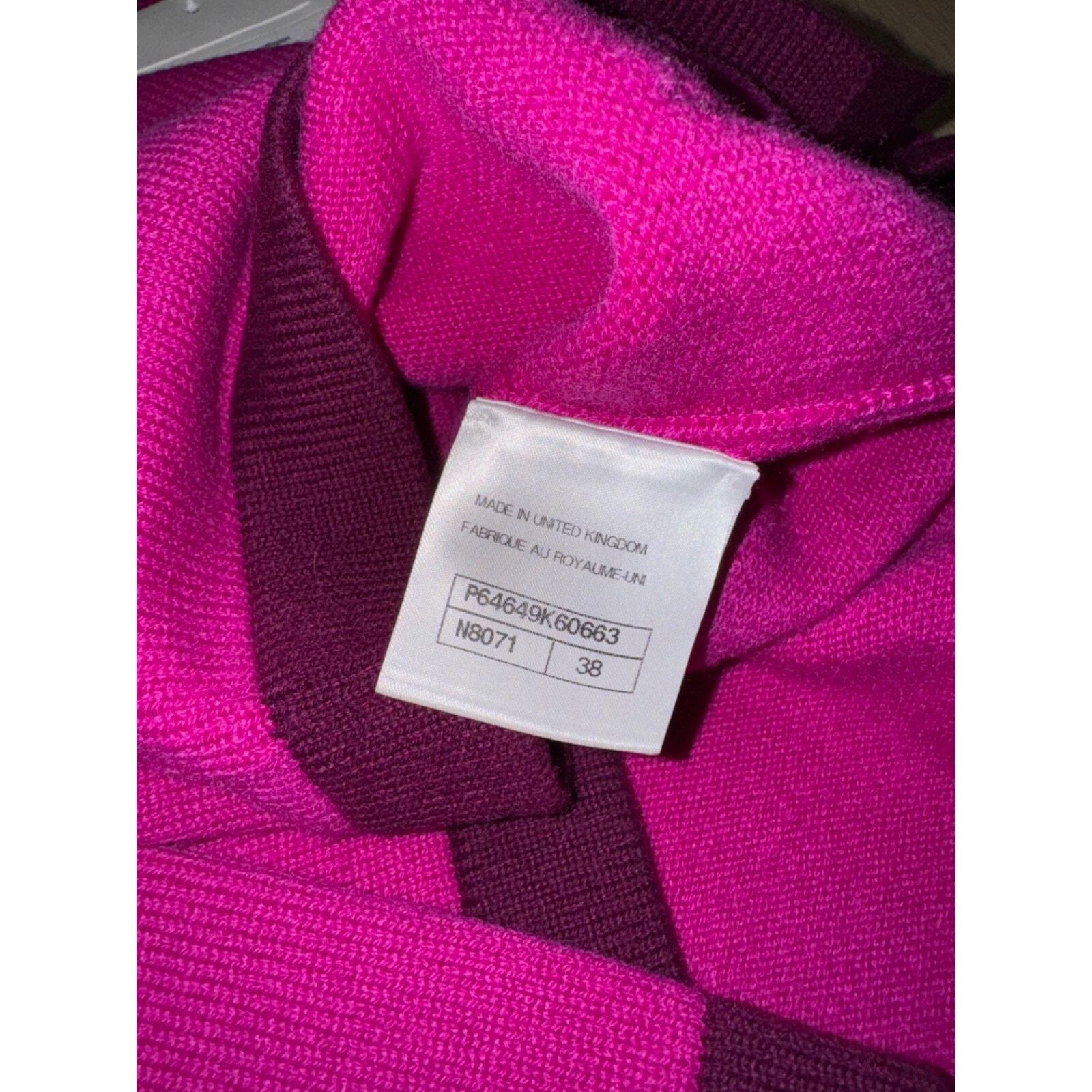 Chanel Chanel 20A Purple Pink Cashmere Gold CC Logo Long Sleeve Size XS / US 0-2 / IT 36-38 - 10 Thumbnail