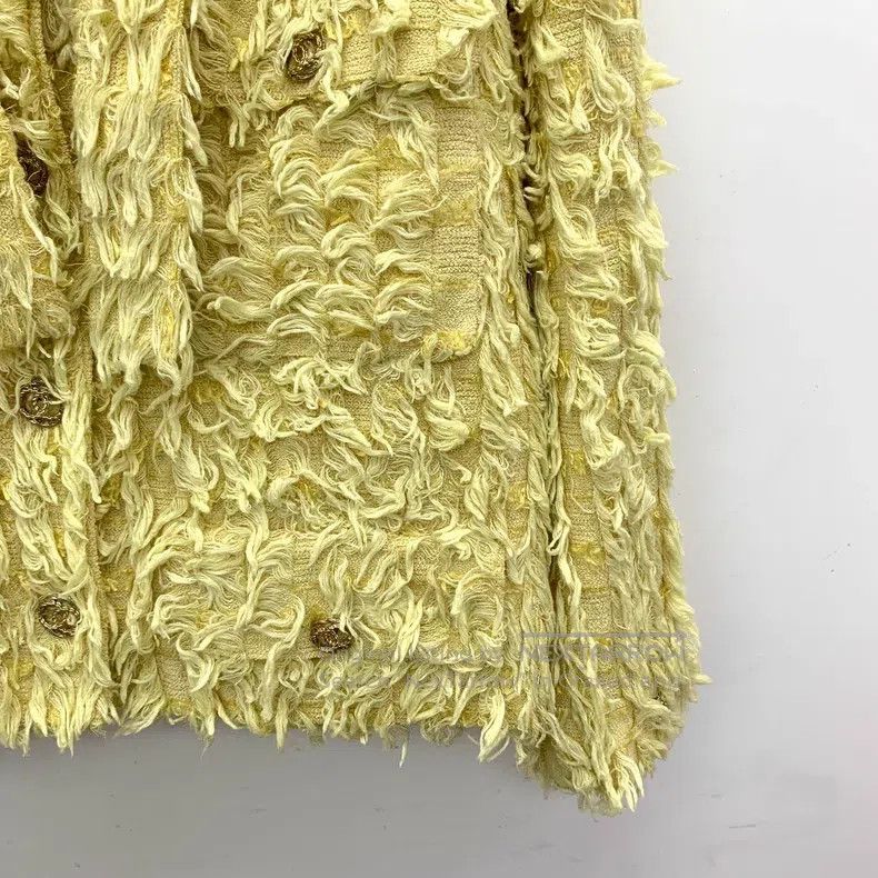 Chanel Chanel 21C yellow cotton single-breasted long-sleeved tass Size M / US 6-8 / IT 42-44 - 4 Thumbnail