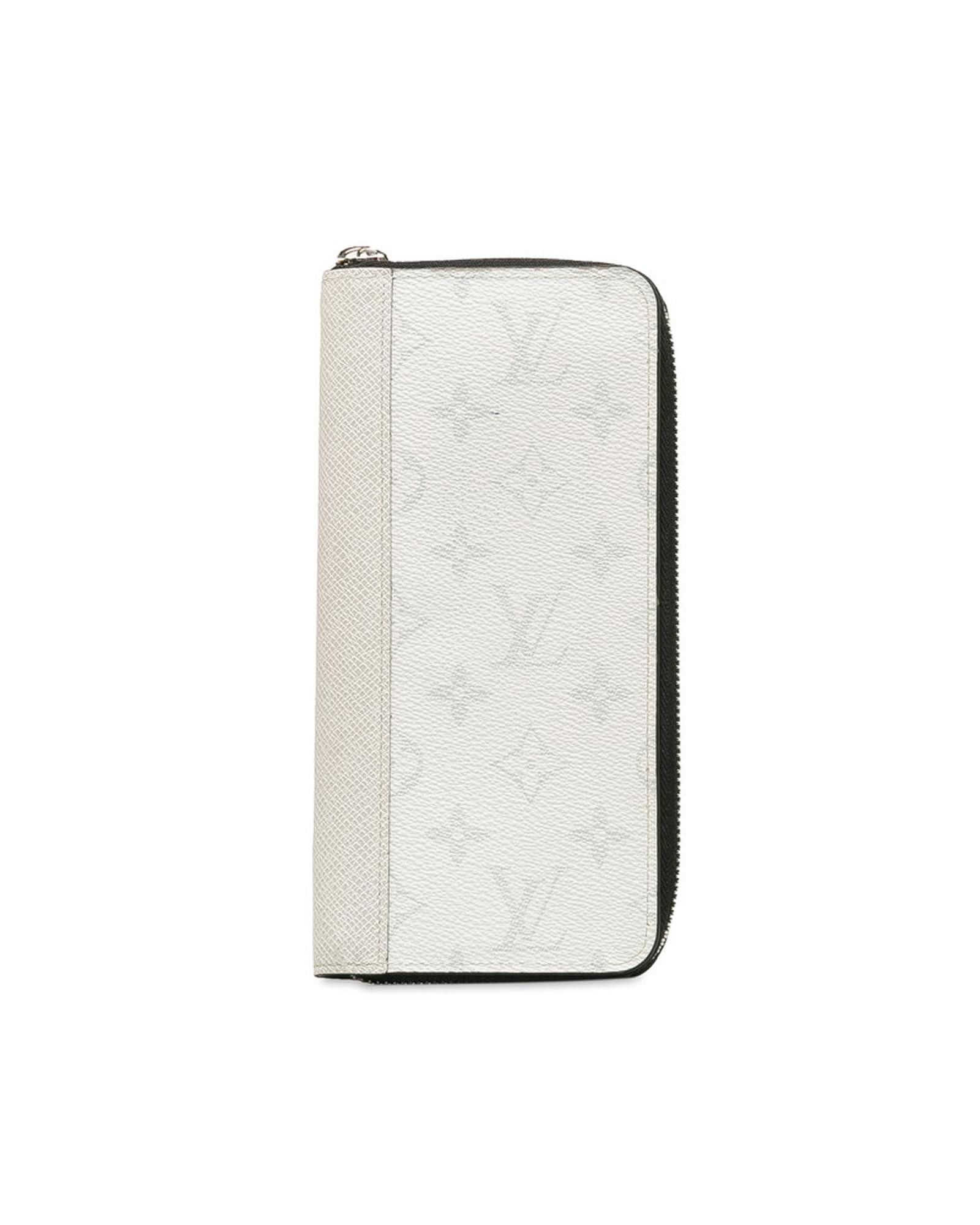 image of Louis Vuitton Monogram Antarctica Zippy Vertical Wallet In White, Women's