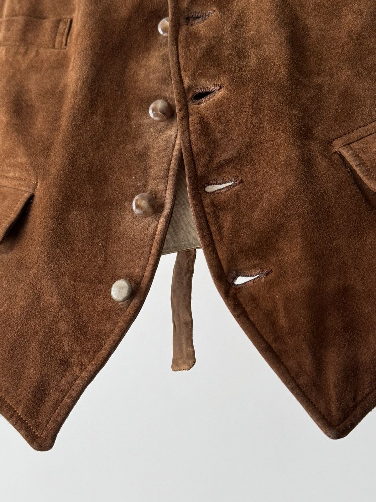 Japanese Brand × Vintage 1940s WW2 Era England ‘Adastra’ Airman Work Leather Gilet Size US M / EU 48-50 / 2 - 4 Thumbnail