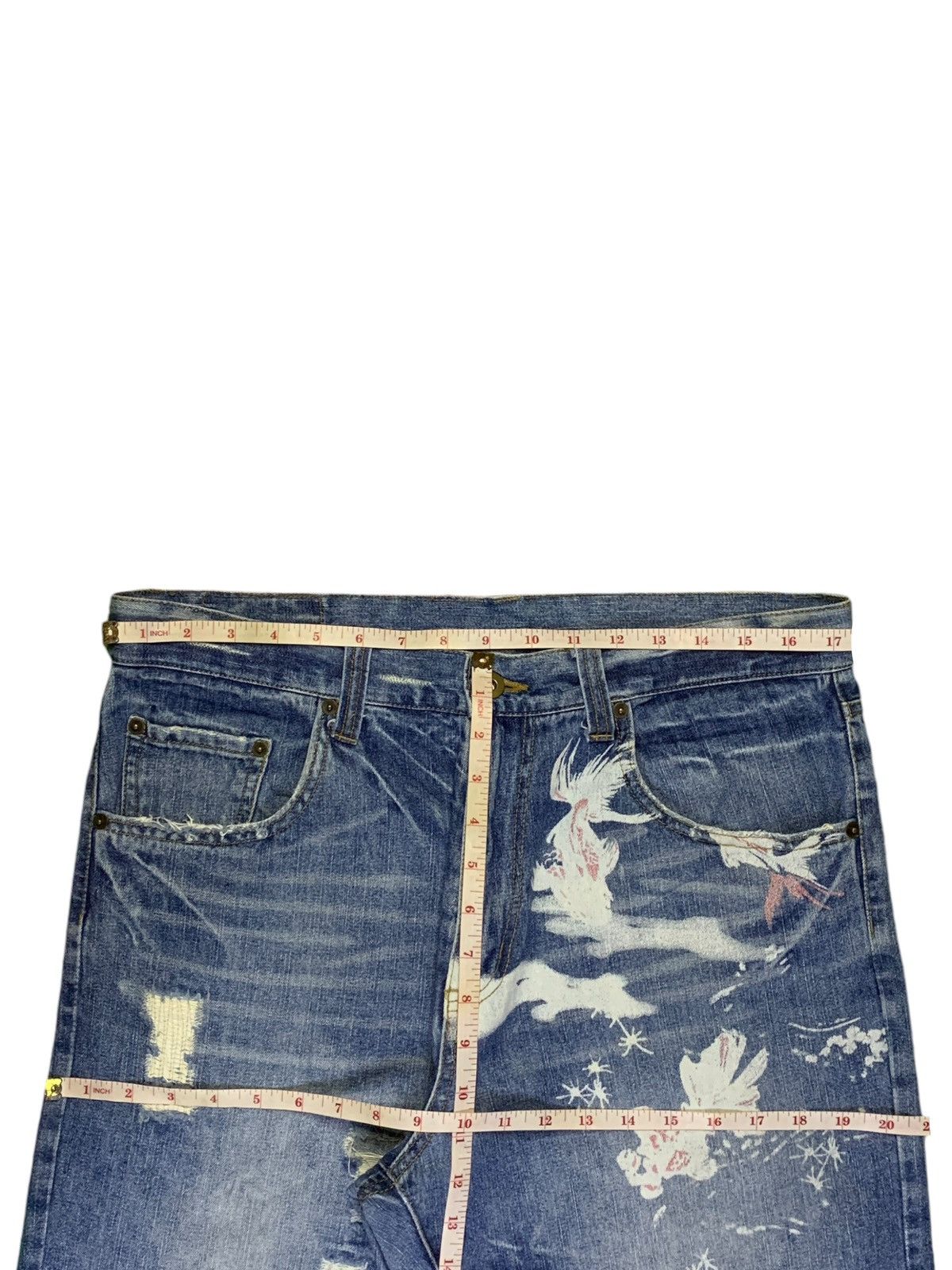 Japanese Brand Vintage Japanese Brand Sugoi Koi Fish Baggy Jean Shorts Size US 35 - 16 Thumbnail