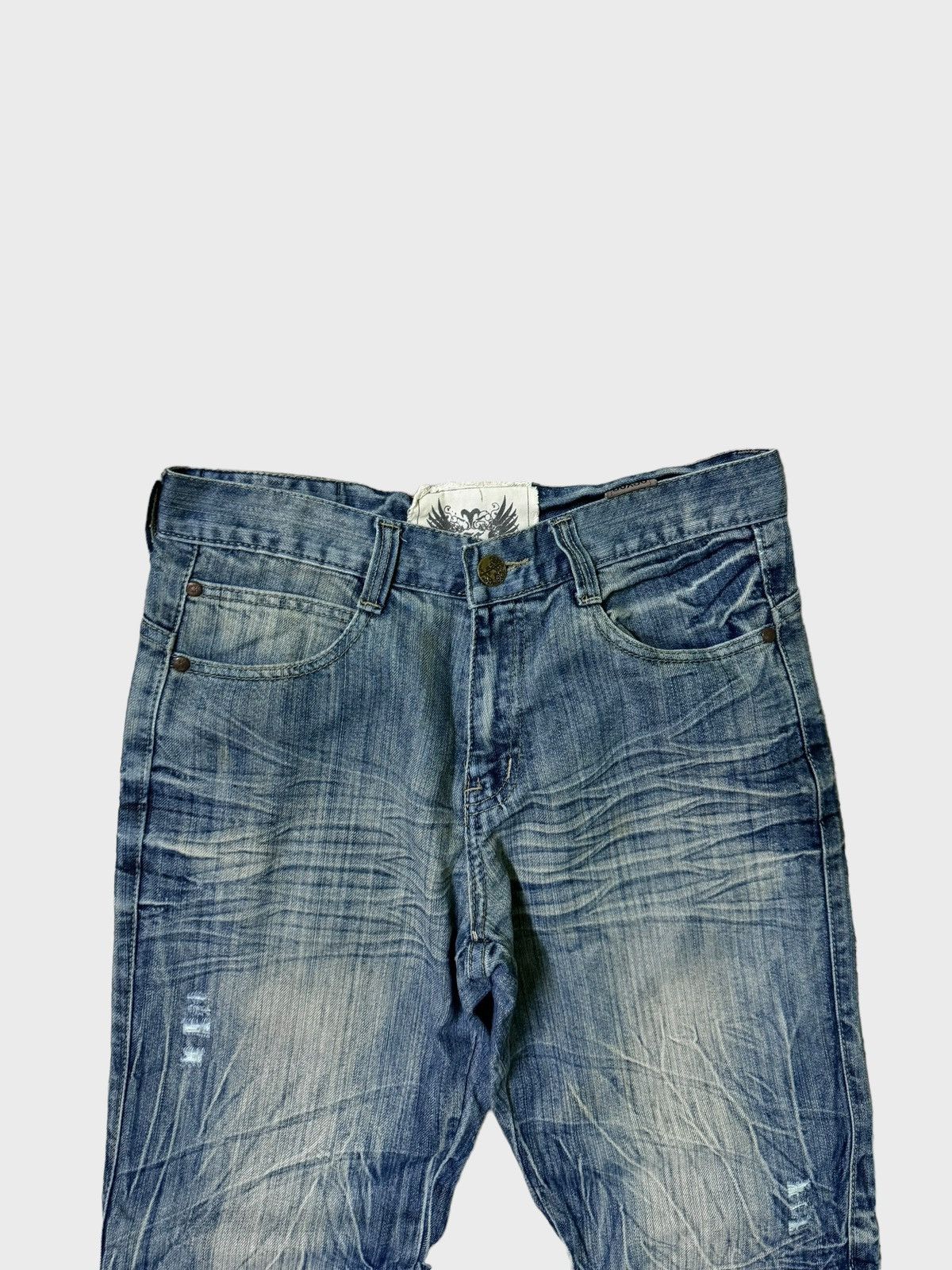 FUSAI × Vintage VINTAGE F.U.S.A.I CLAW MARK ACID WASH DENIM JEANS Size US 30 / EU 46 - 3 Thumbnail