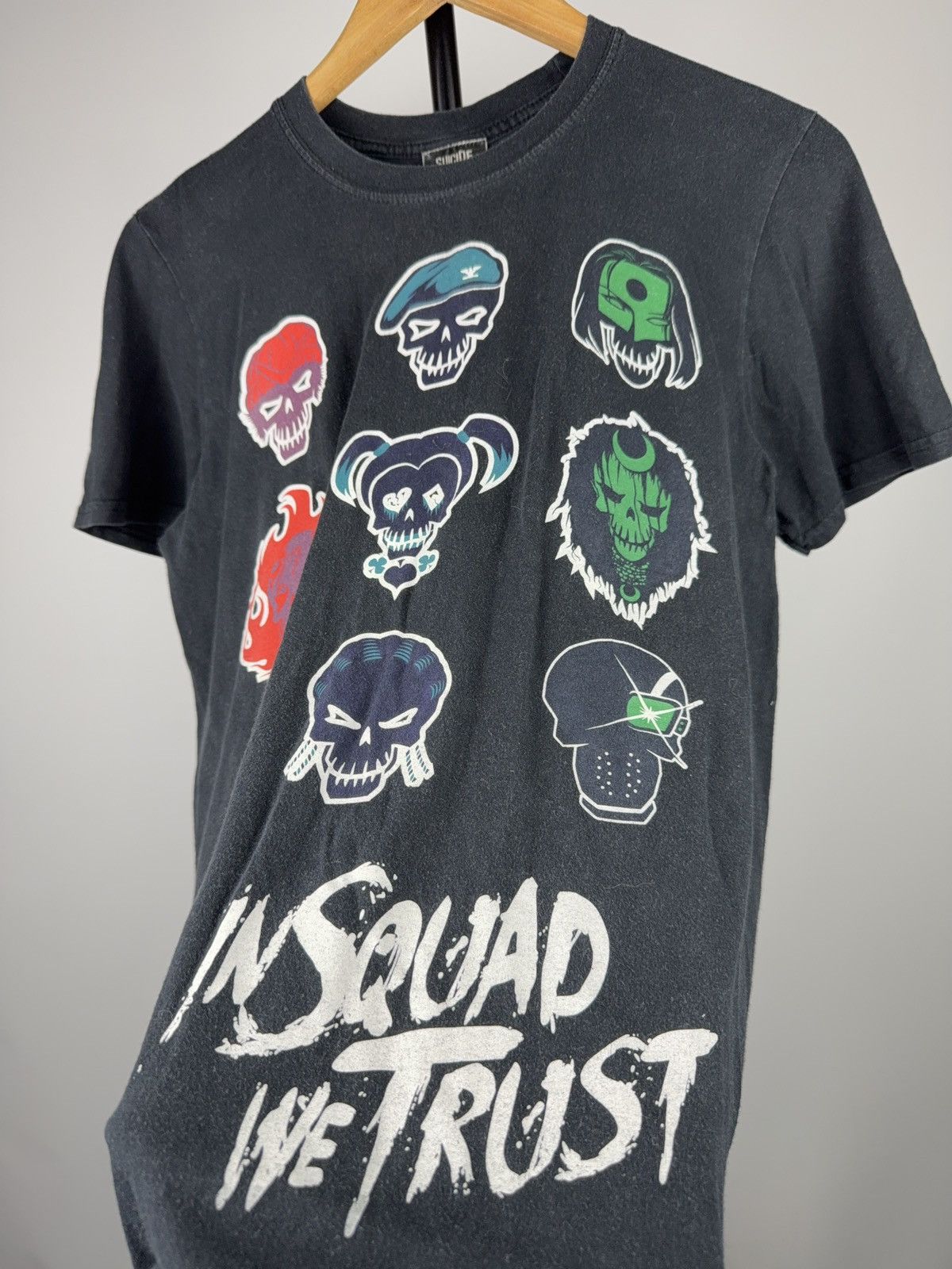 Vintage 2016 Suicide Squad Skull Grid Graphic T-Shirt Movie Tee Size US S / EU 44-46 / 1 - 4 Thumbnail