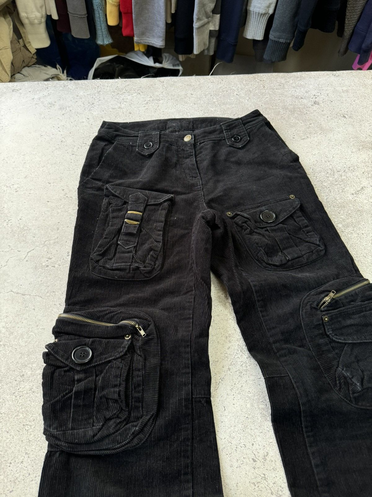 Junya Watanabe × Le Grande Bleu (L.G.B.) Vintage Flare Corduroy Junya Watanabe Style Pants Size 28" / US 6 / IT 42 - 2 Thumbnail