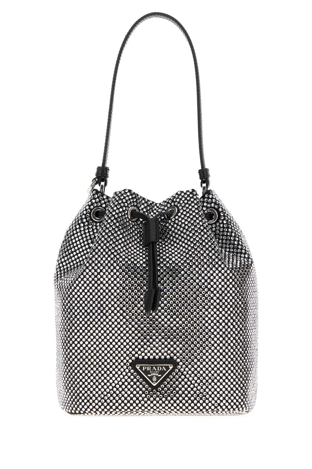 Prada Embellished Satin Bucket Bag Size ONE SIZE - 1 Thumbnail