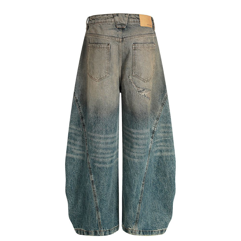 Vintage American washed distressed men's ripped jeans Size US 32 / EU 48 - 2 Thumbnail