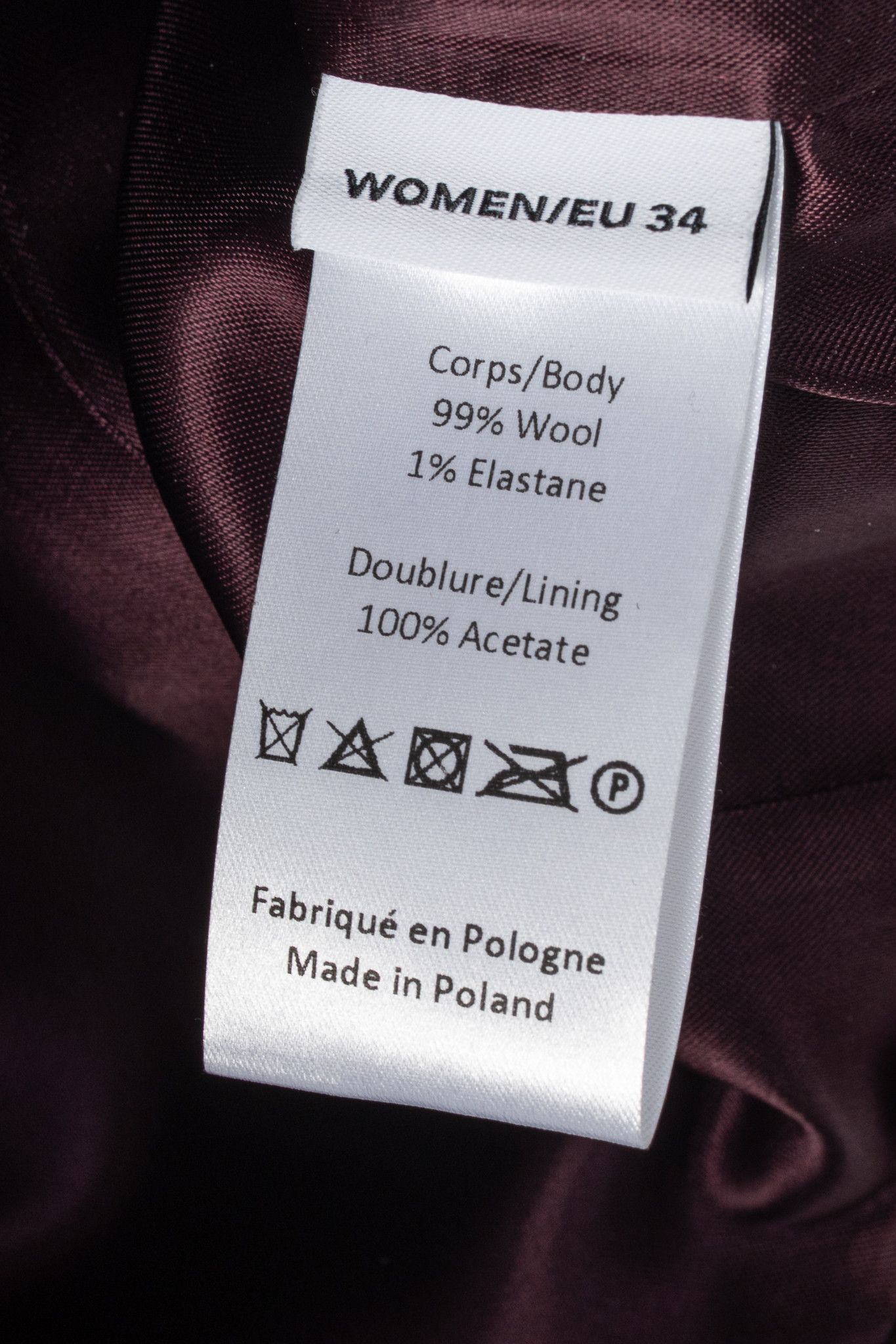 Y/Project Y/PROJECT SS20 Runway Bordeaux Stretch-Wool Cropped Blazer Size XS / US 0-2 / IT 36-38 - 9 Thumbnail