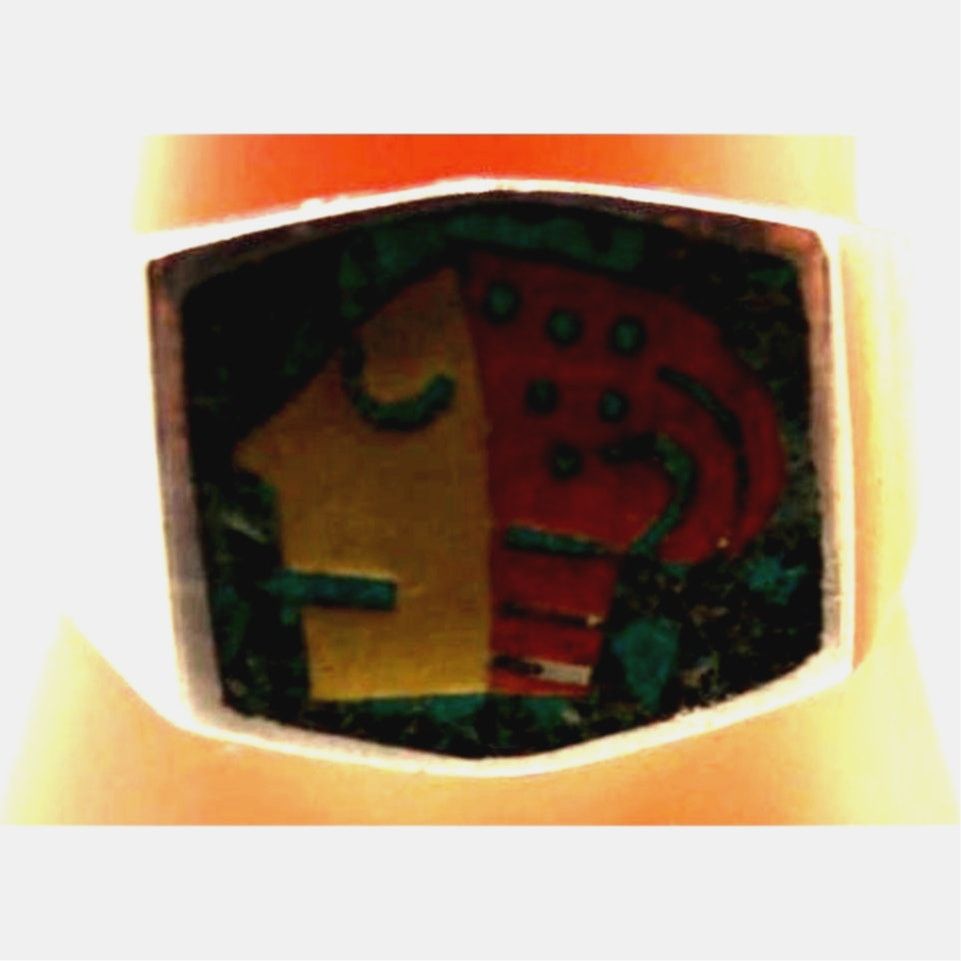 Other Jose Luis Flores Silver Ring Copper Brass Mayan Aztec Sz10.5 Size ONE SIZE - 2 Thumbnail