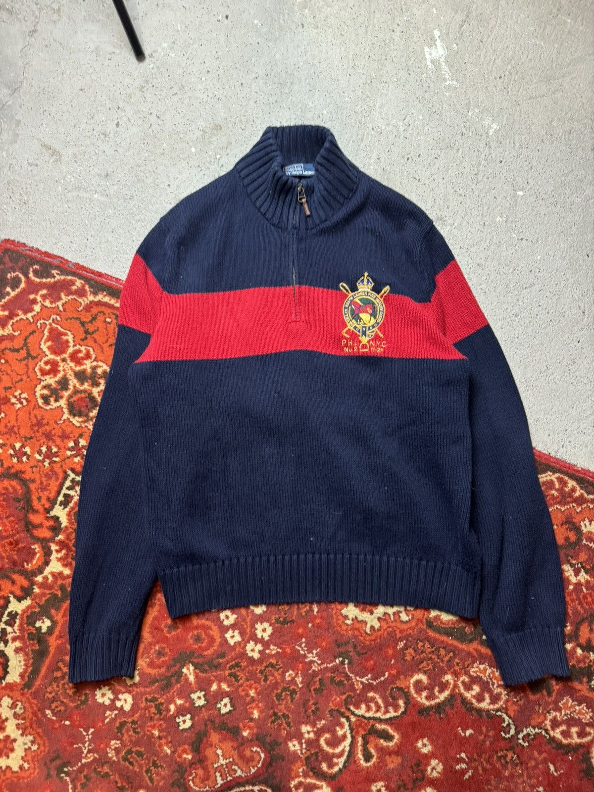 Polo Ralph Lauren × Vintage Vintage Y2K Polo Ralph Lauren Knitted Embroidered logo Sweat Size US M / EU 48-50 / 2 - 1 Thumbnail