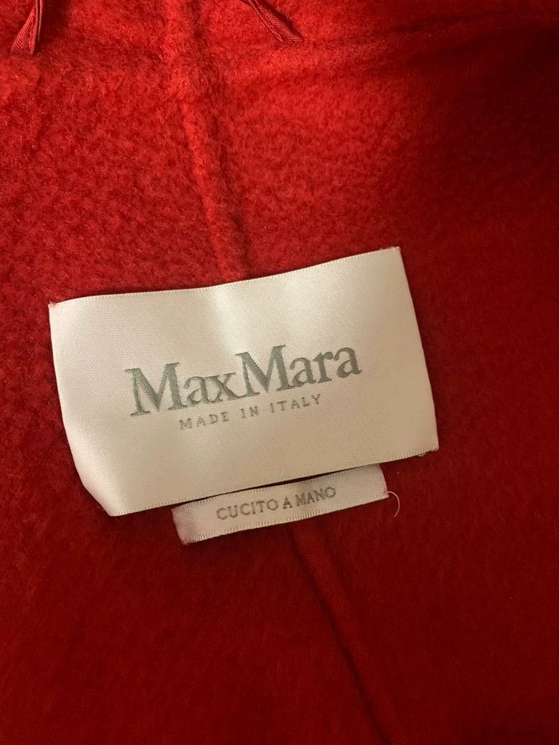 Max Mara Max Mara Coat lilia, true red, 100% cashmere water ripple Size L / US 10 / IT 46 - 5 Thumbnail