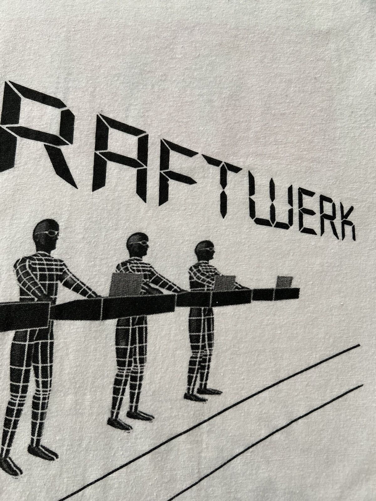 Band Tees Vintage 2017 Kraftwerk Techno Electronic Band White T-shirt Size US L / EU 52-54 / 3 - 5 Thumbnail