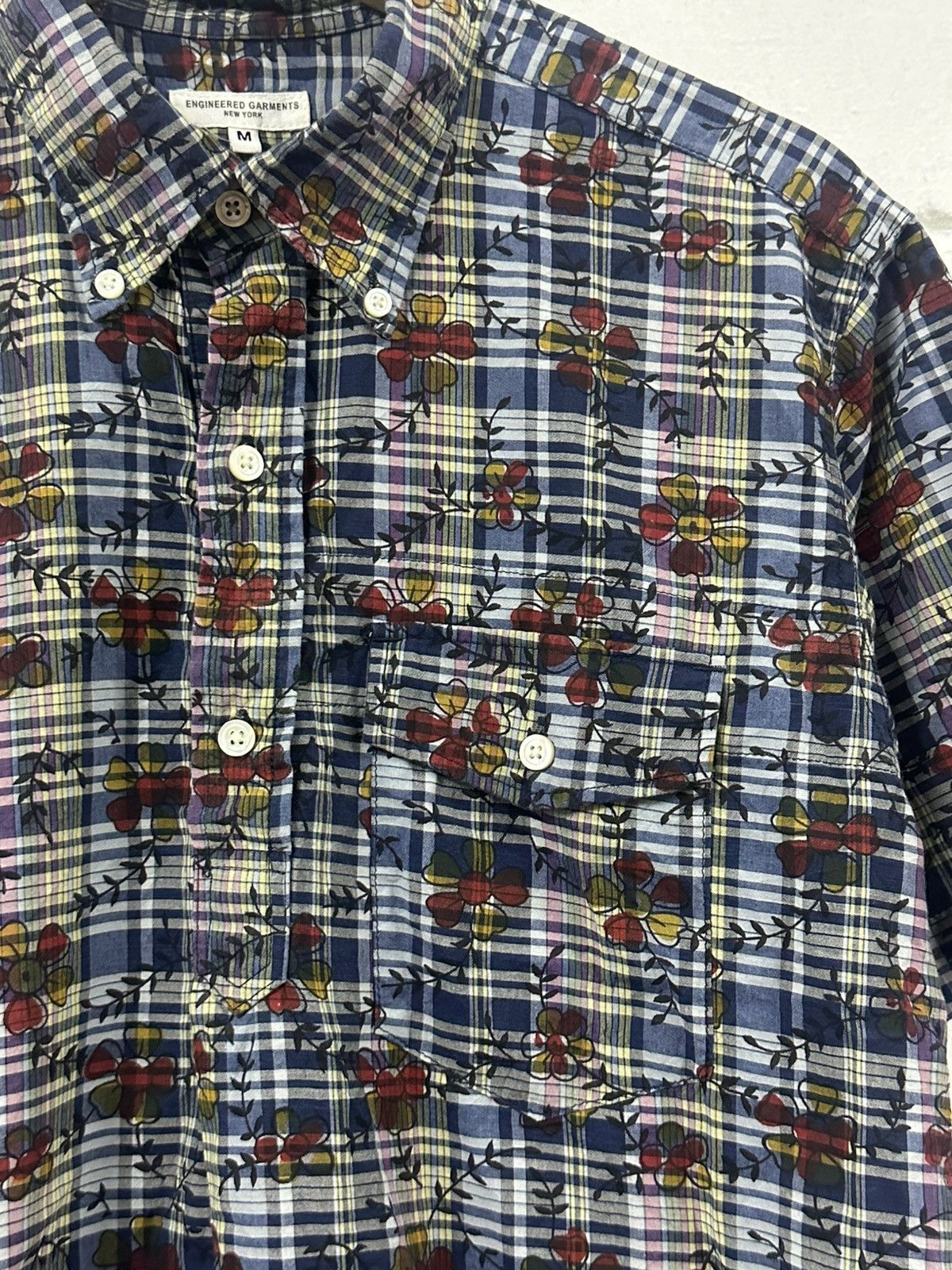Engineered Garments SS17 Engineered Garments Floral Half Button Shirt Size US M / EU 48-50 / 2 - 9 Thumbnail