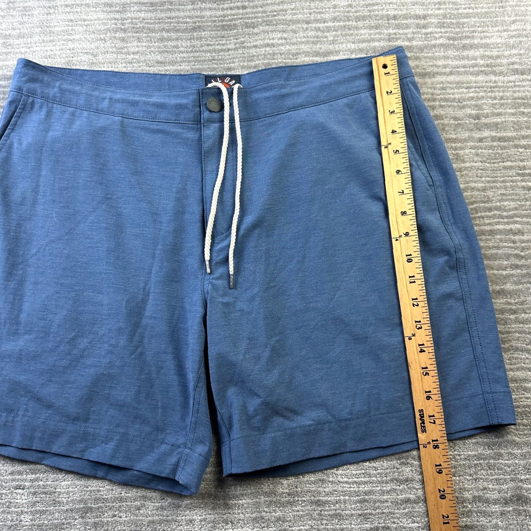 Faherty Faherty Shorts Mens 38 Blue Chino All Day Performance Drawstring 7" Size US 38 / EU 54 - 7 Thumbnail