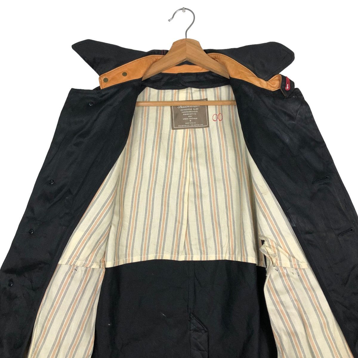 ANACHRONORM 🔥LONG JACKET FLY STRIPED LINING RICH BLACK ANACHRONORM Size US M / EU 48-50 / 2 - 14 Thumbnail