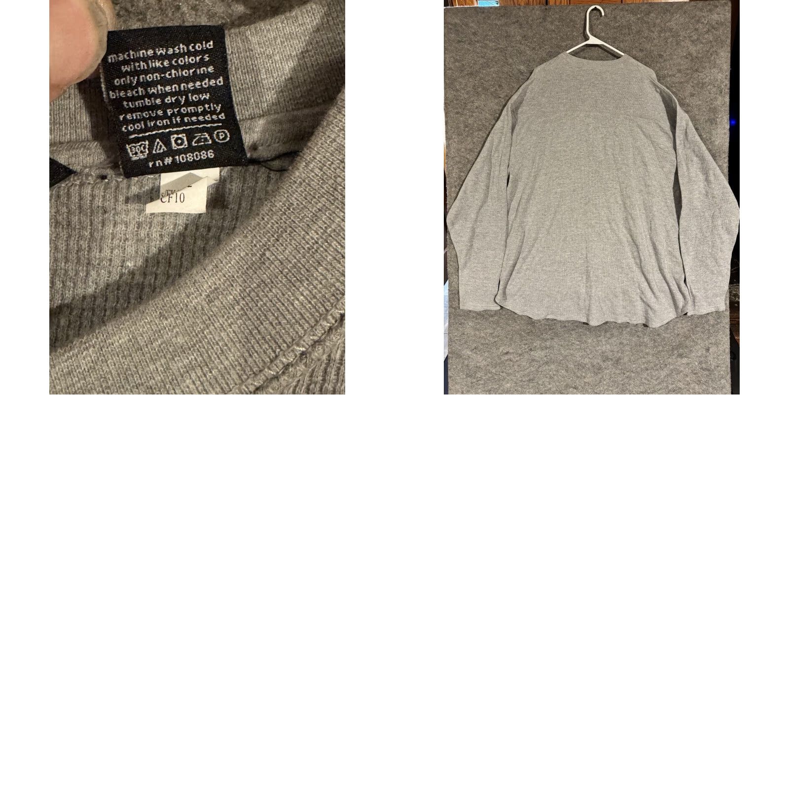 Sean John VINTAGE Sean John Mens Waffle Knit Henley Shirt 3XB Streetwear Hip Hop Dexter Morgan Gray Long Sleeve Cotton Knit T-Shirt Mens Size US XXL / EU 58 / 5 - 8 Thumbnail
