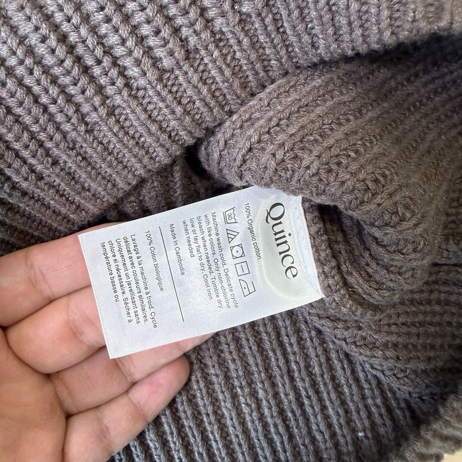 Quince Quince Fisherman Crew Sweater Women's Small Brown Organic Size S / US 4 / IT 40 - 7 Thumbnail