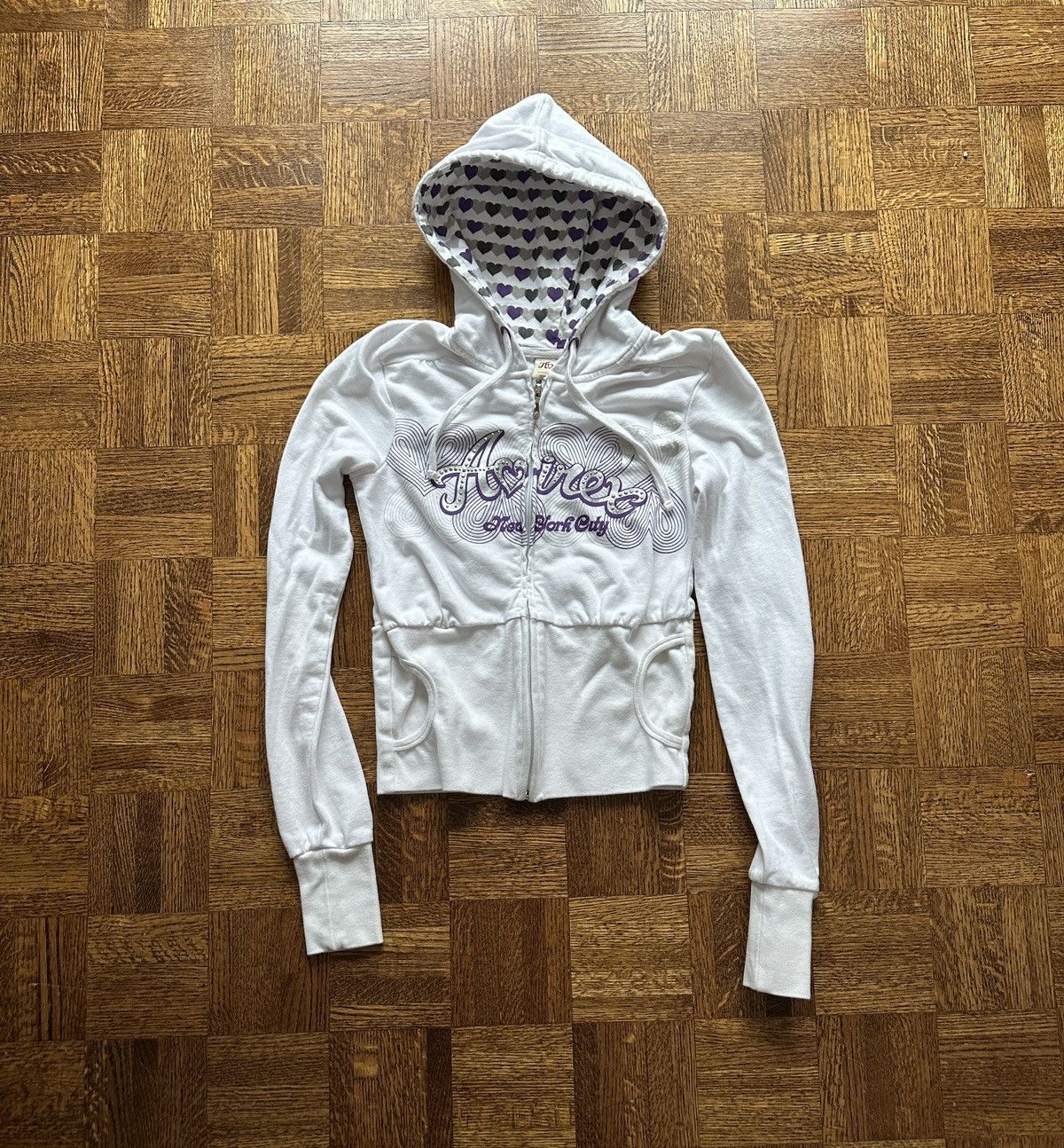 Avirex Vintage Y2K Avirex Bejeweled Zip Up Hooded Sweatshirt Size XS / US 0-2 / IT 36-38 - 1 Thumbnail