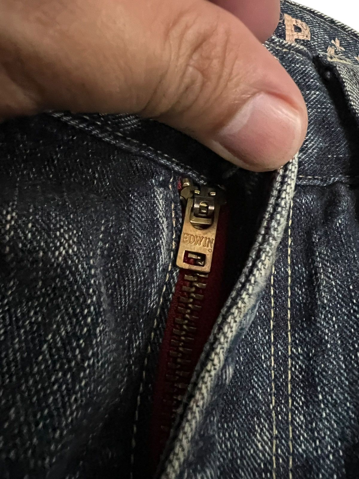 Edwin Vintage Edwin 503 Blue Trip Distress Jean Size US 32 / EU 48 - 13 Thumbnail