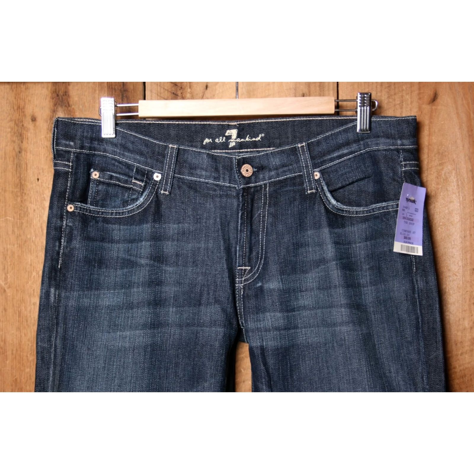 7 For All Mankind 7 FOR ALL MANKIND Bootcut Denim Jeans Blue Women's Sz. 32 Regular Inseam 34.5 in 5-Pocket USA Made Size 24" / US 00 / IT 34 - 2 Thumbnail